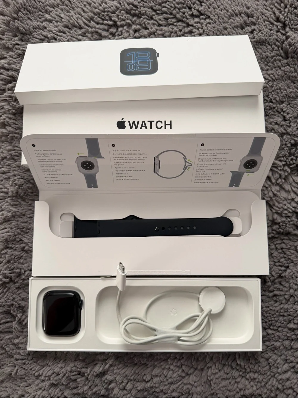Apple Watch in Black with Black Sport Band